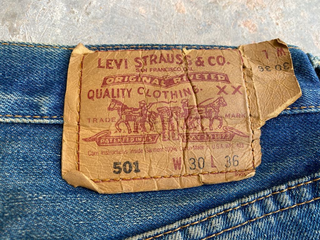 Levi's × Levi's Vintage Clothing Levis 501 Vintage big E Redline Dirty Distressed Denim Size US 29 - 22 Thumbnail