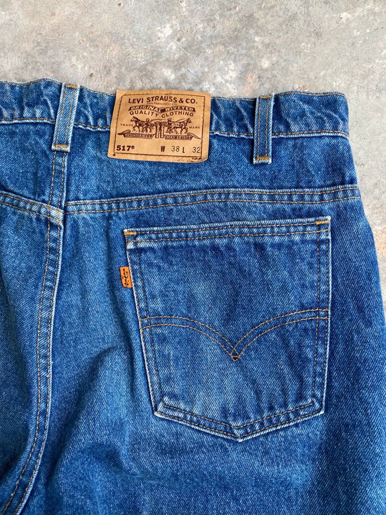 Levi's Vintage Clothing RARE🔥90s Vintage Levi's 517 Orange Tab Flared Jeans USA Size US 36 / EU 52 - 16 Thumbnail