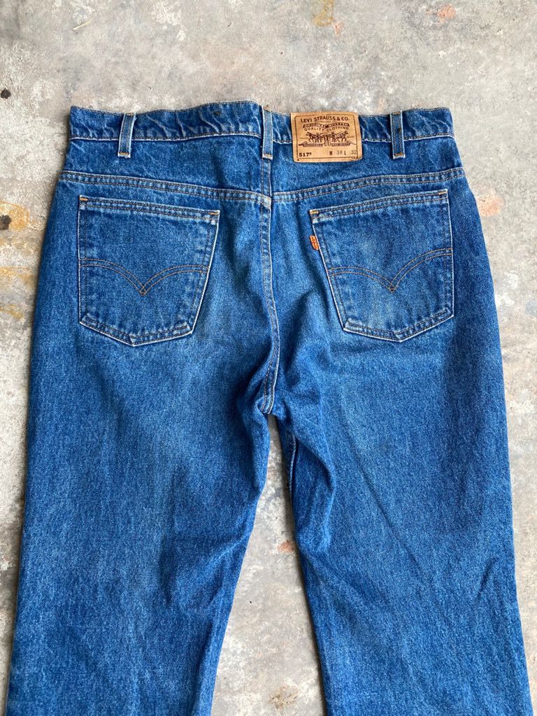 Levi's Vintage Clothing RARE🔥90s Vintage Levi's 517 Orange Tab Flared Jeans USA Size US 36 / EU 52 - 15 Thumbnail