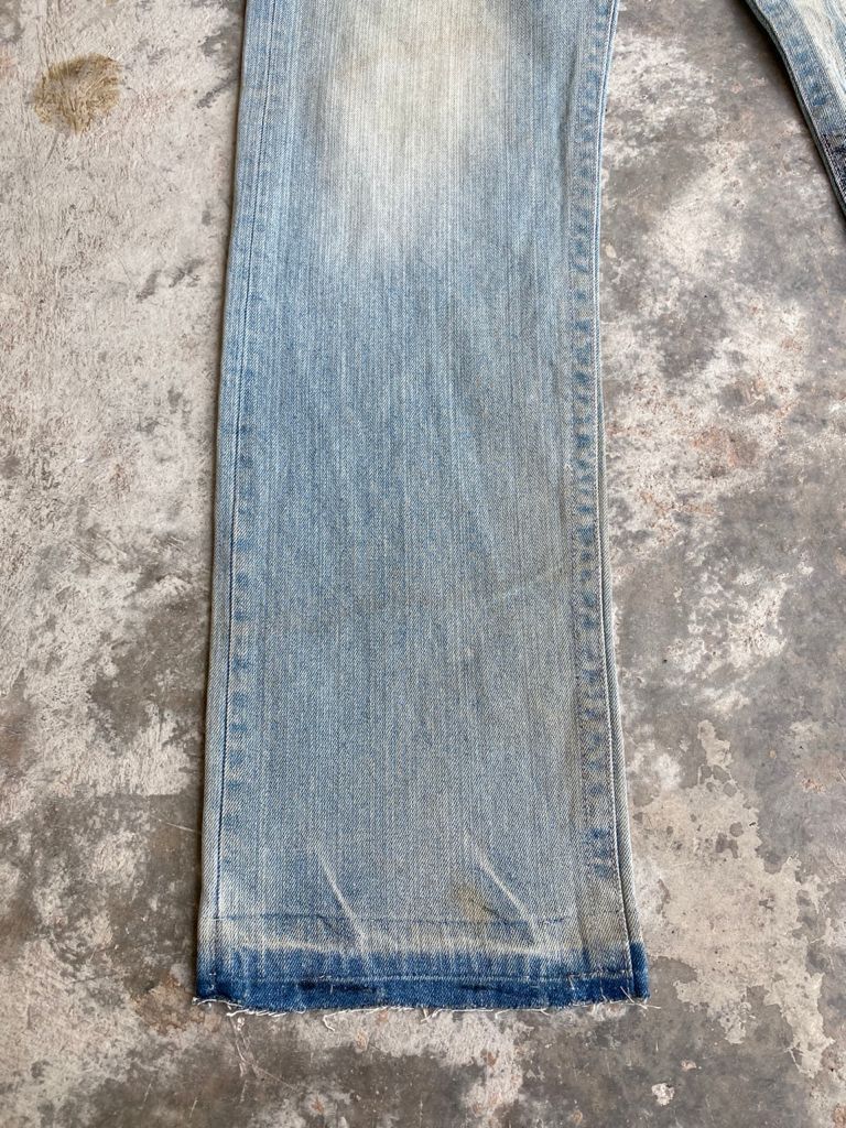 Japanese Brand RARE🔥Vintage Japanese Printed Jeans Light Wash Distressed Size US 36 / EU 52 - 7 Thumbnail