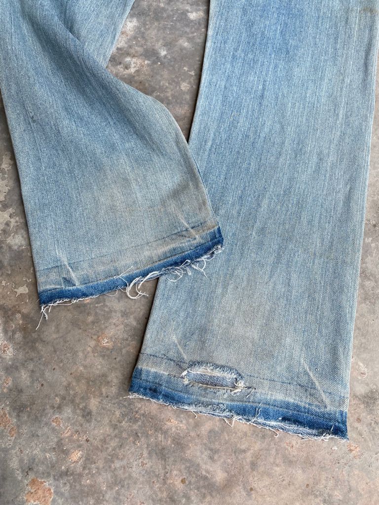 Japanese Brand RARE🔥Vintage Japanese Printed Jeans Light Wash Distressed Size US 36 / EU 52 - 19 Thumbnail