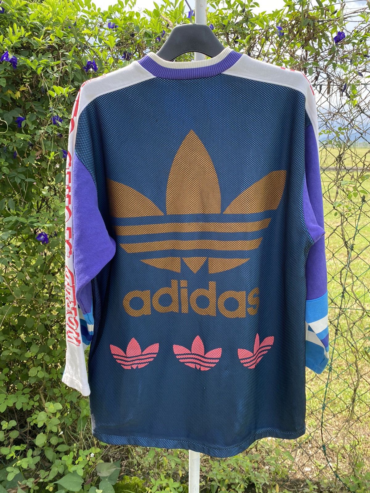 Adidas Vintage Adidas Big Trefoil Sweatshirt Made in Japan Size US L / EU 52-54 / 3 - 2 Thumbnail
