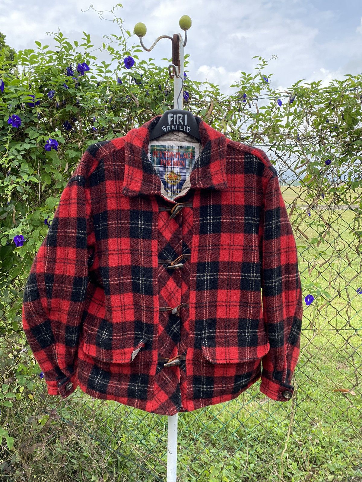 Flannel Vintage PPFM Wool Plaid Jacket Size US L / EU 52-54 / 3 - 1 Thumbnail