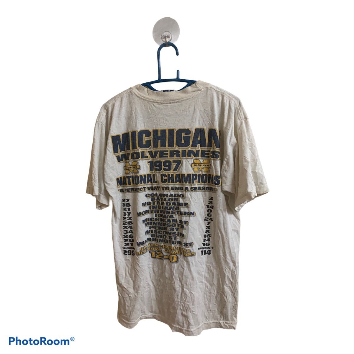 NFL Michigan Wolverines Short Sleeve Rare 90s T Shirt Size US M / EU 48-50 / 2 - 2 Thumbnail
