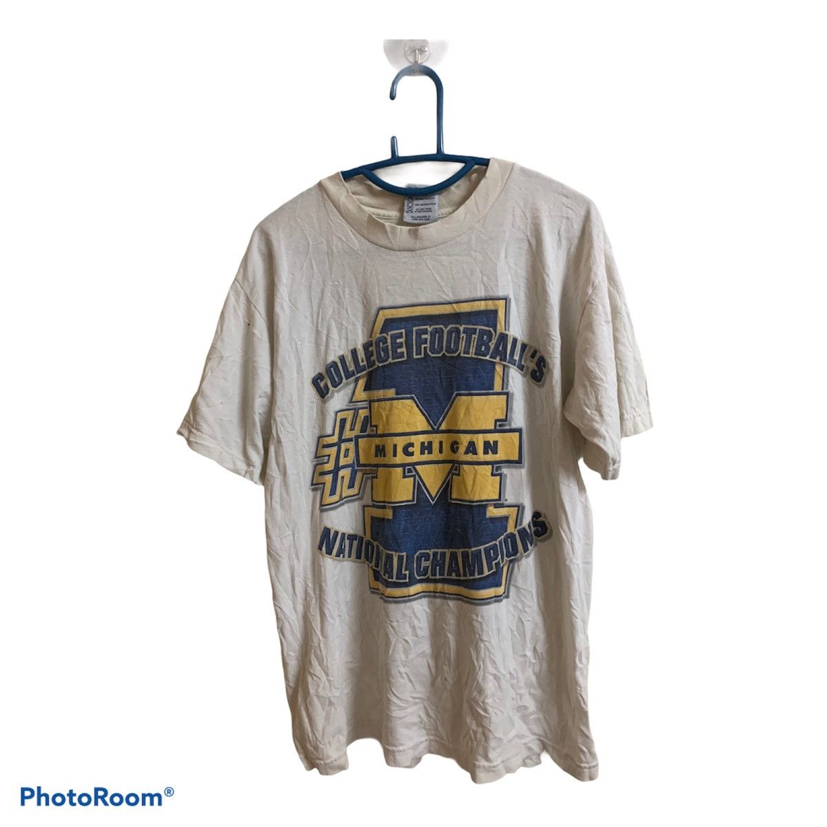 NFL Michigan Wolverines Short Sleeve Rare 90s T Shirt Size US M / EU 48-50 / 2 - 1 Thumbnail