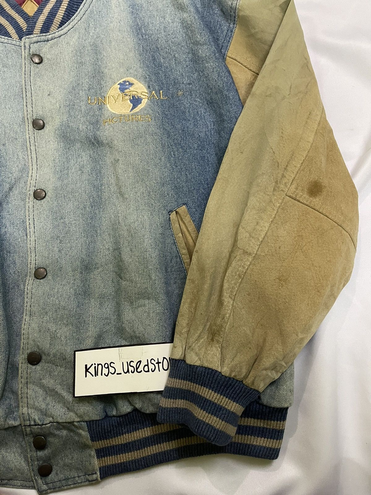 Other VINTAGE DISTRESSED UNIVERSAL PICTURES VARSITY JACKET Size US L / EU 52-54 / 3 - 7 Thumbnail