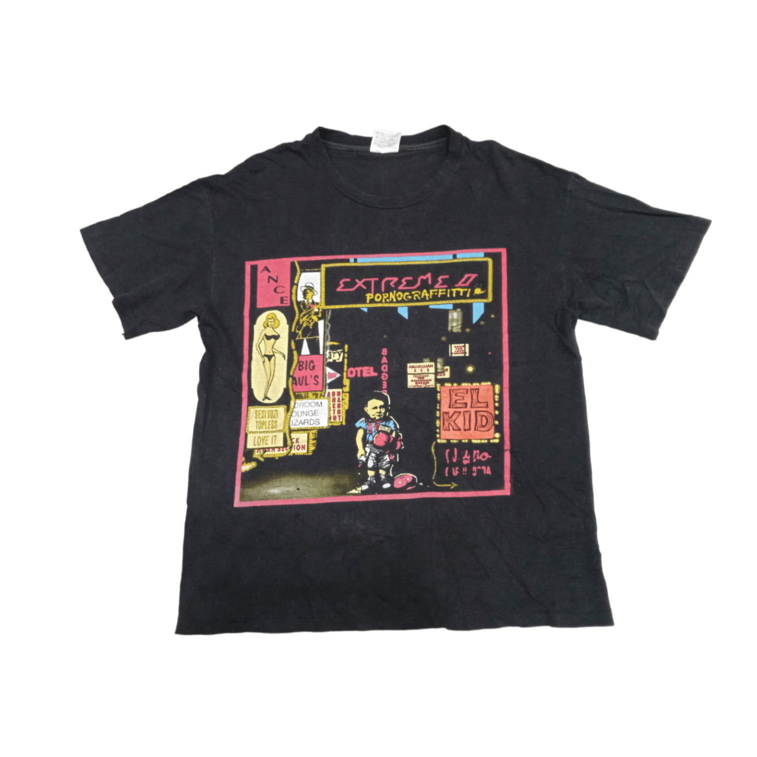 Vintage Vintage 90s Extreme II:Pornografitti 1990 T Shirt erd Size US L / EU 52-54 / 3 - 1 Thumbnail