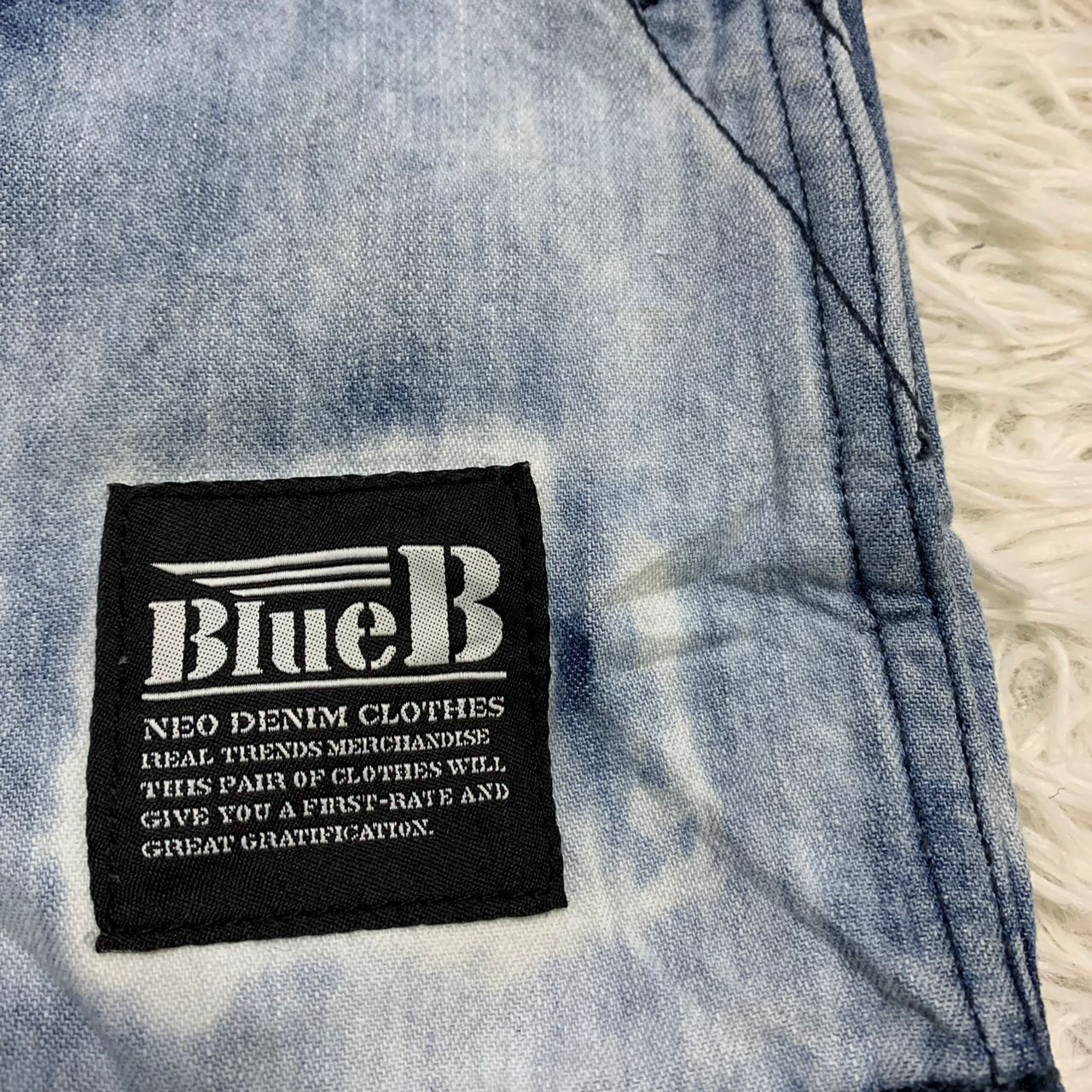 Japanese Brand BlueB Neo Denim Clothes Anorak Bleach Art Hoodie Size US S / EU 44-46 / 1 - 4 Thumbnail