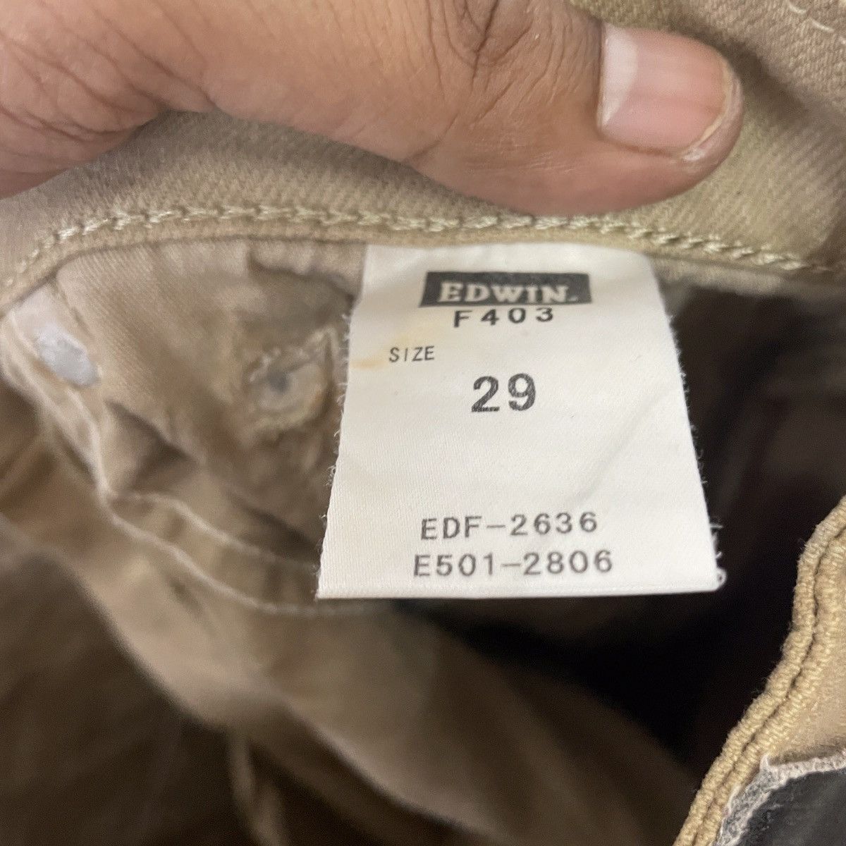 Edwin Vintage Edwin Japan Custom Made Pants Size US 30 / EU 46 - 10 Thumbnail