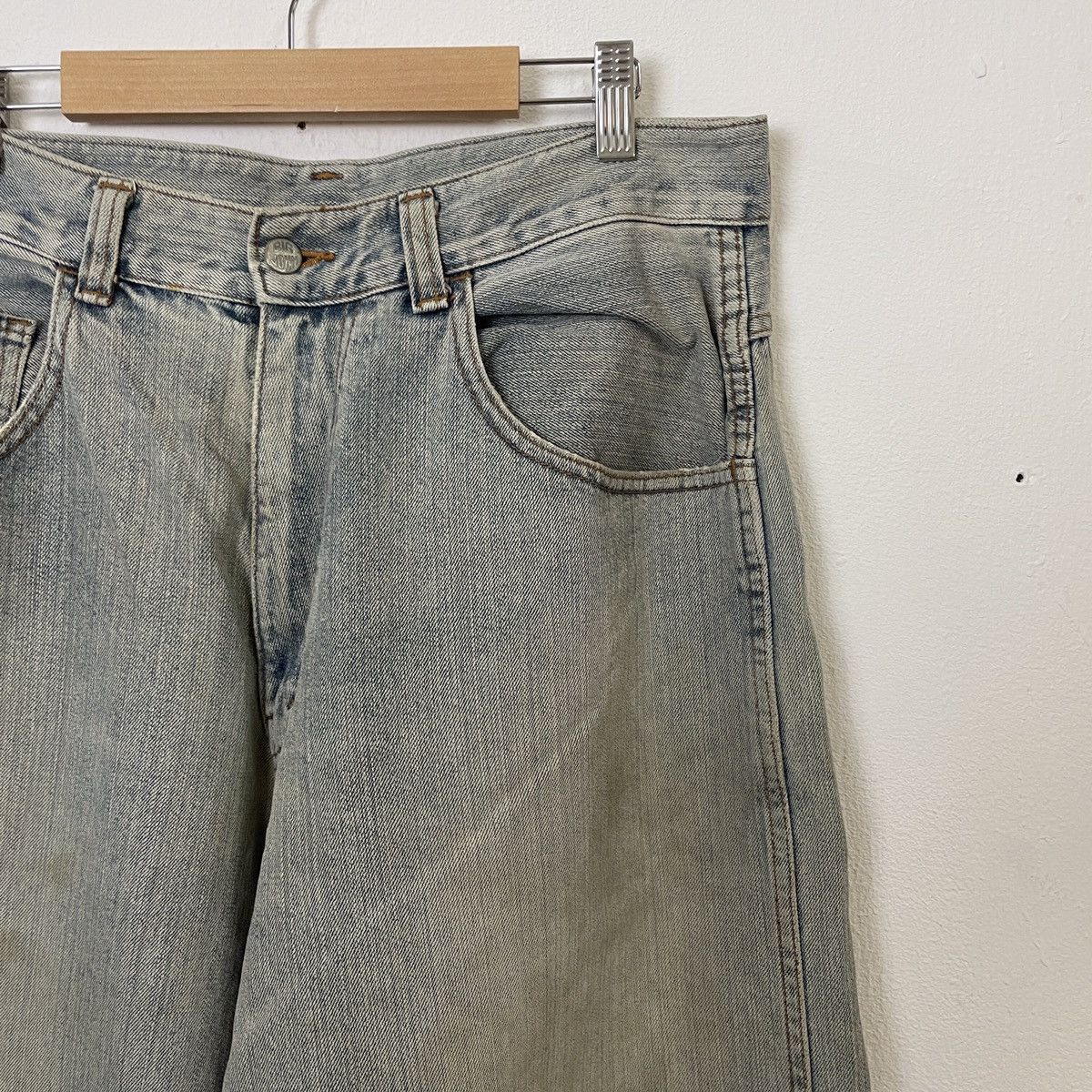 Big John Vintage 90s Big John Faded Denim Pants Size US 34 / EU 50 - 2 Thumbnail
