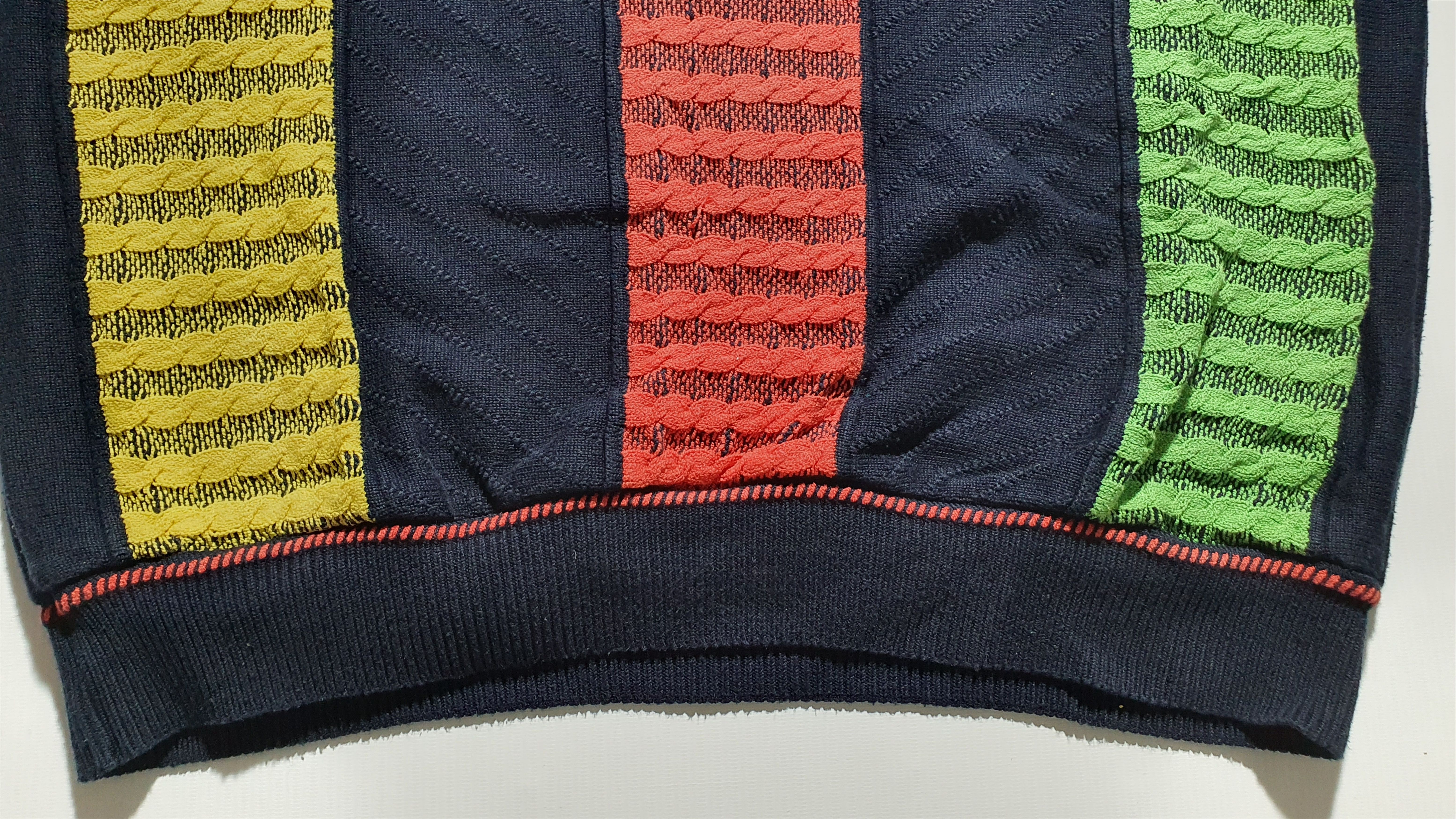 Carlo Colucci × Vintage 80s Carlo Colucci Knitwear Coogi Style Sweater Size US L / EU 52-54 / 3 - 12 Thumbnail