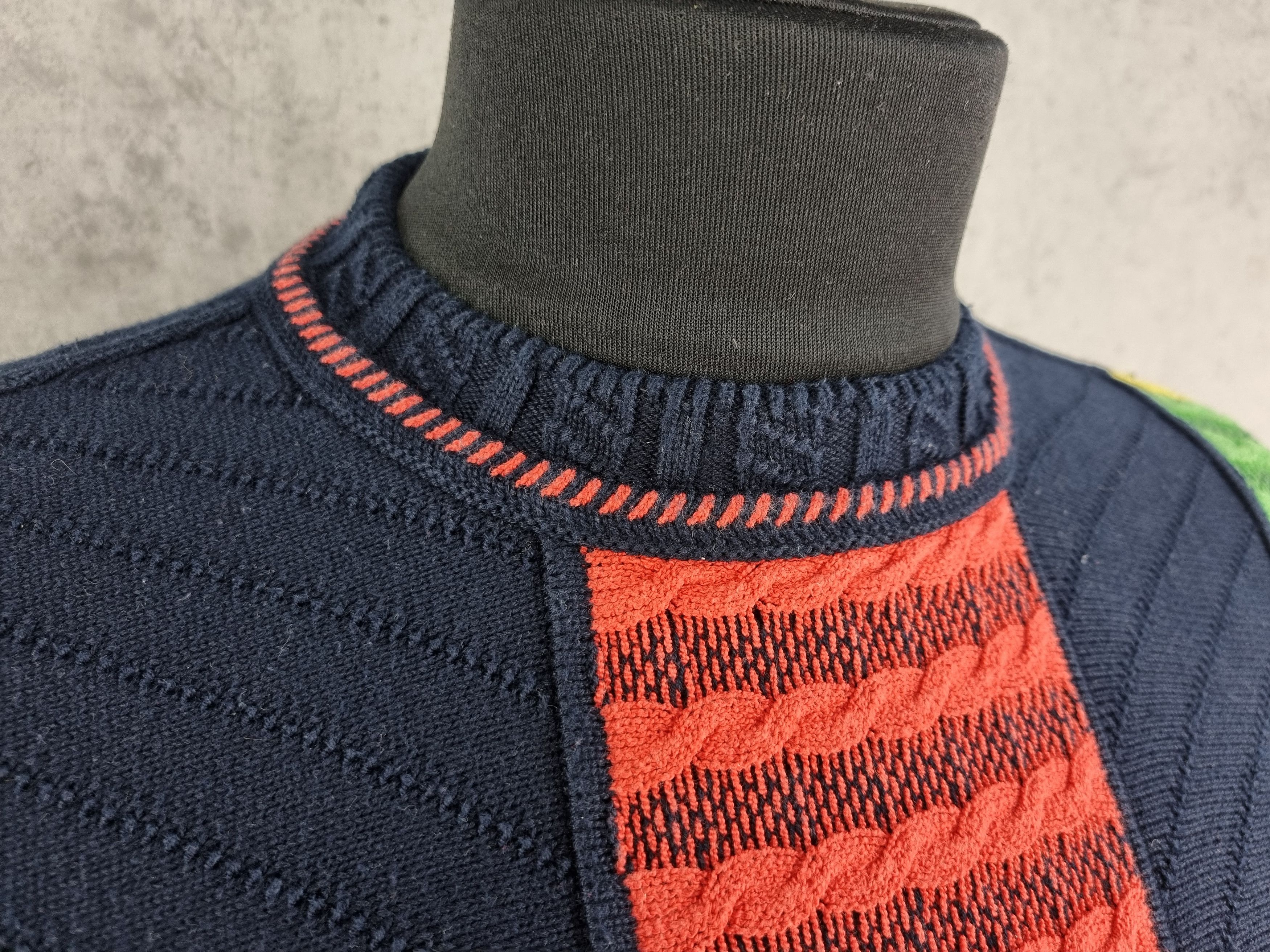 Carlo Colucci × Vintage 80s Carlo Colucci Knitwear Coogi Style Sweater Size US L / EU 52-54 / 3 - 7 Thumbnail