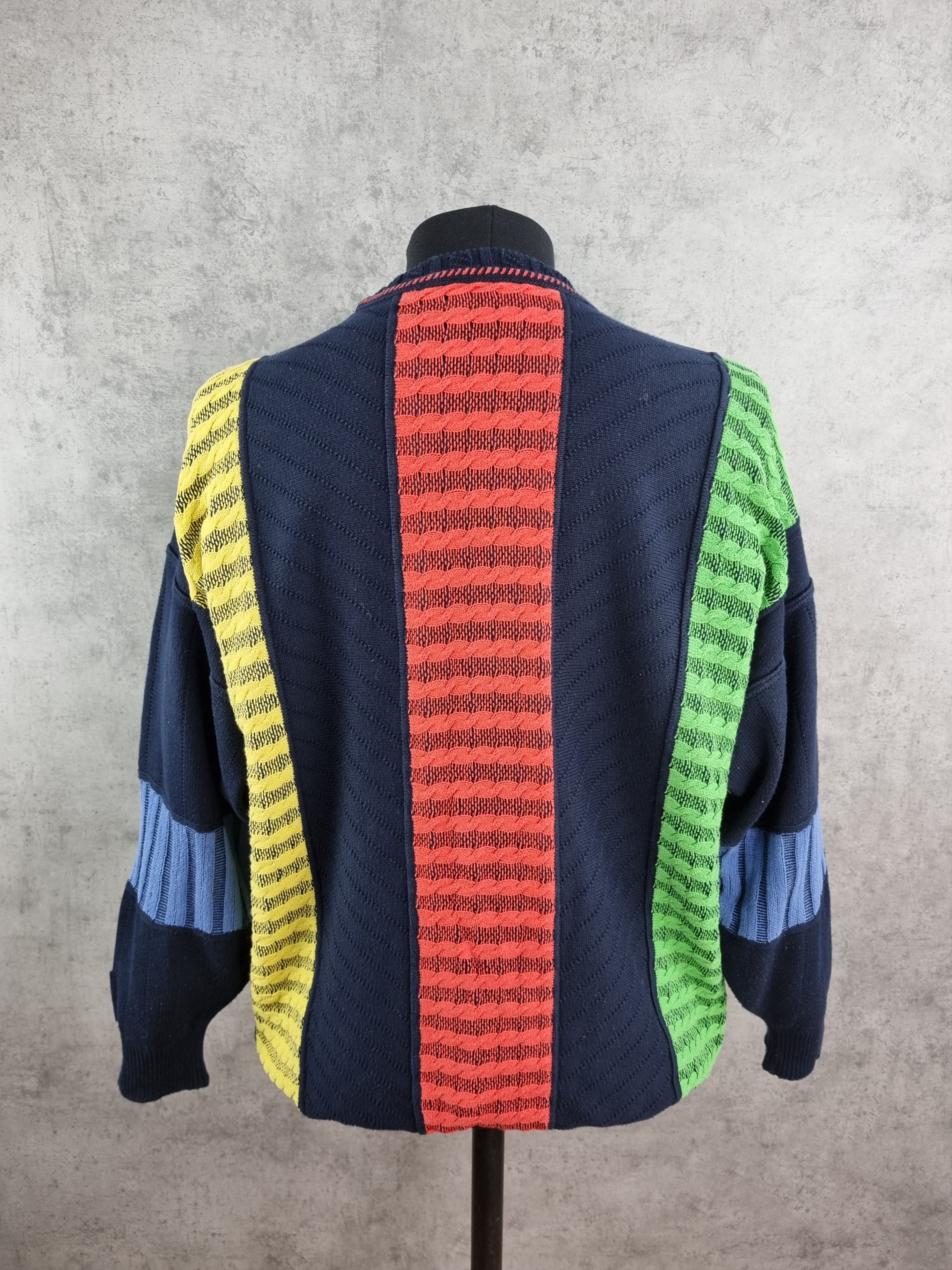 Carlo Colucci × Vintage 80s Carlo Colucci Knitwear Coogi Style Sweater Size US L / EU 52-54 / 3 - 16 Thumbnail