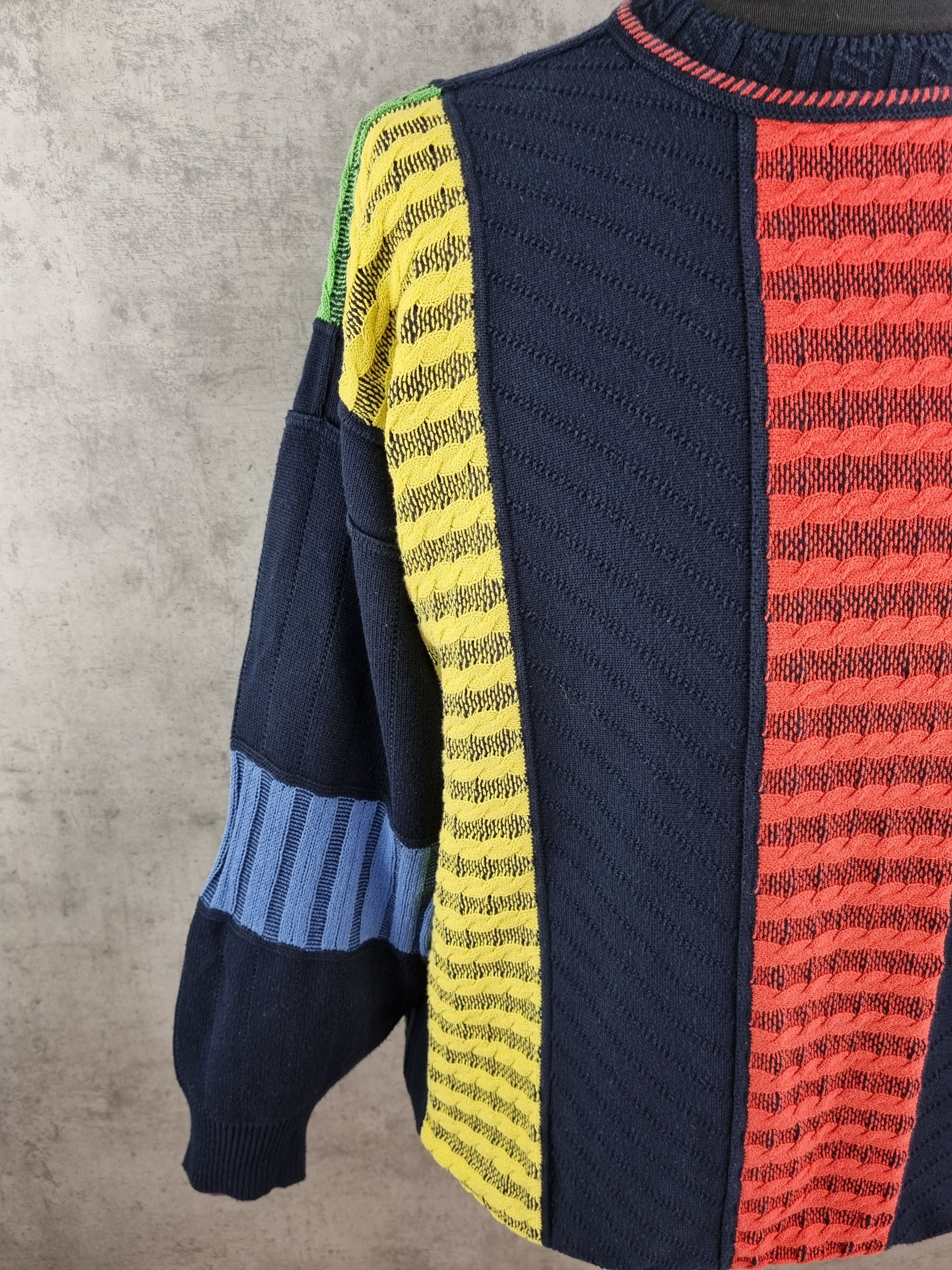 Carlo Colucci × Vintage 80s Carlo Colucci Knitwear Coogi Style Sweater Size US L / EU 52-54 / 3 - 8 Thumbnail