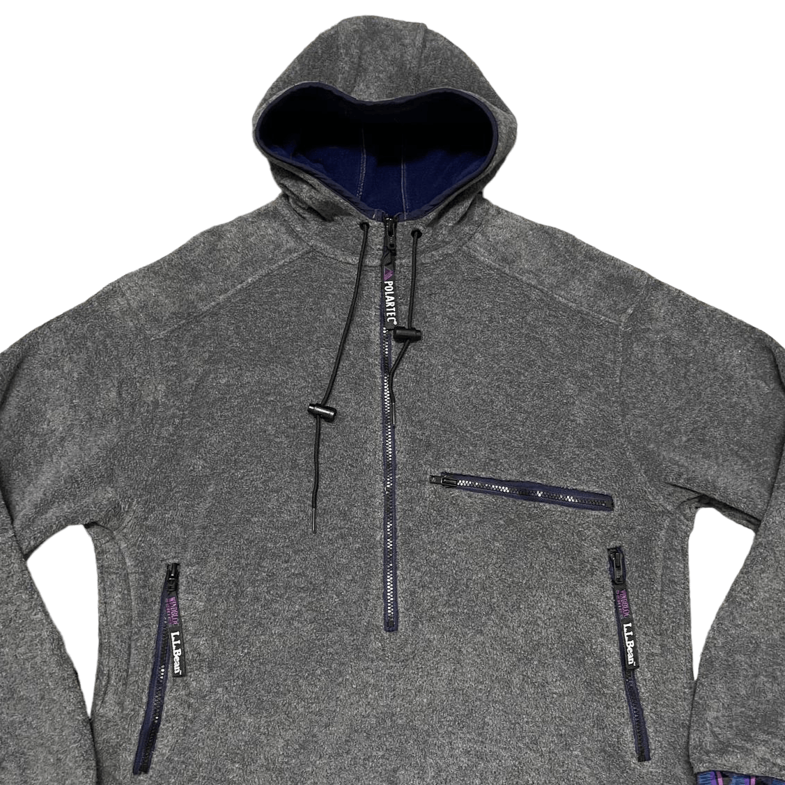 L.L. Bean Vintage L.L. Bean x Polartec Hooded Fleece Half Zipper Size US M / EU 48-50 / 2 - 2 Thumbnail