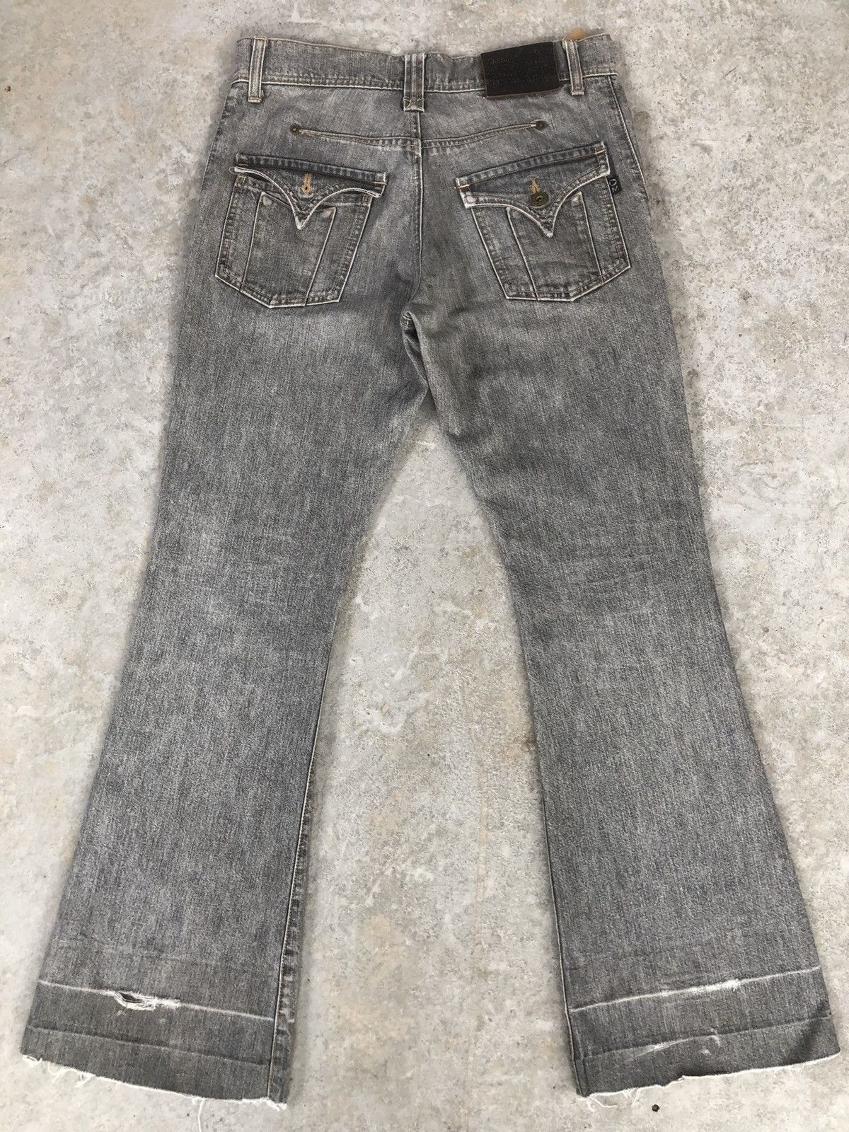 Morgan Homme Japanese Morgan Homme Flared Jeans Distressed Jeans Size US 32 / EU 48 - 2 Thumbnail