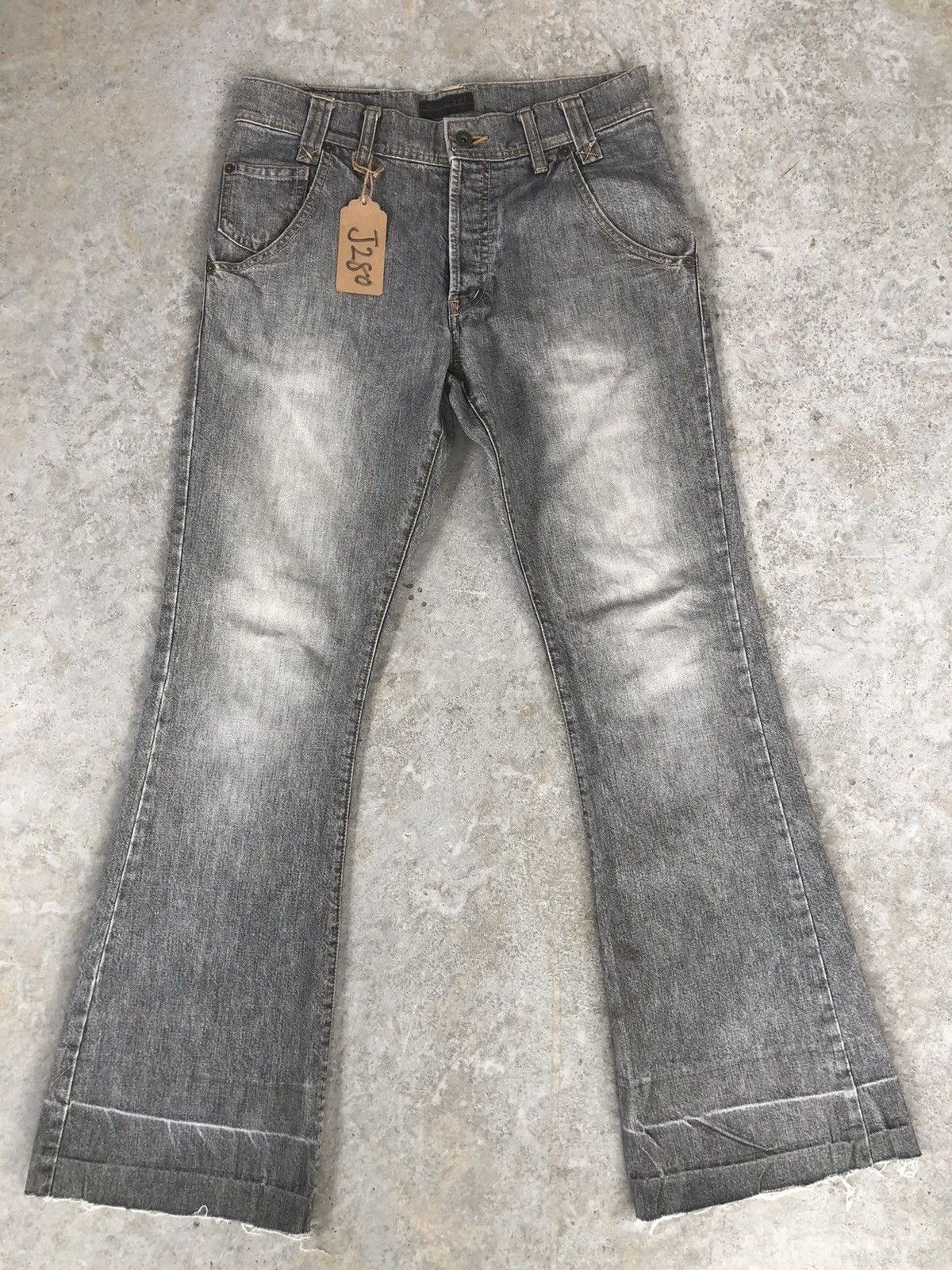 image of If Six Was Nine x Morgan Homme Vintage Morgan Homme Flared Jeans Distressed Jeans in Black (Size 32
