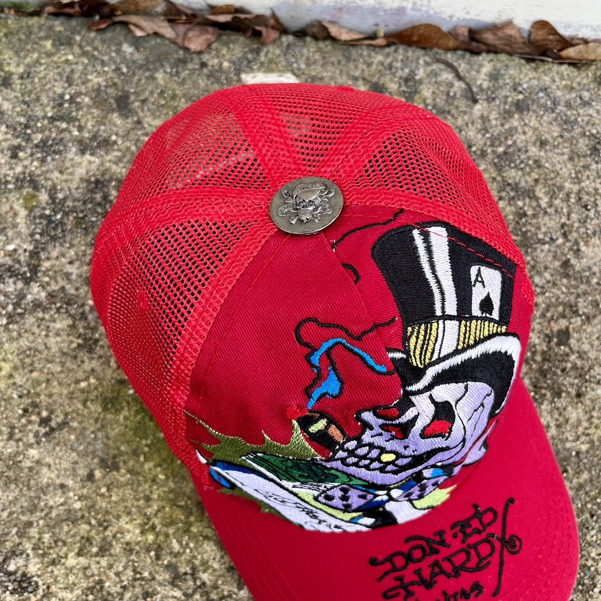 Christian Audigier × Ed Hardy × Vintage VINTAGE Y2K ED HARDY by CHRISTIAN AUDIGIER “SKULL” CAP Size ONE SIZE - 8 Thumbnail