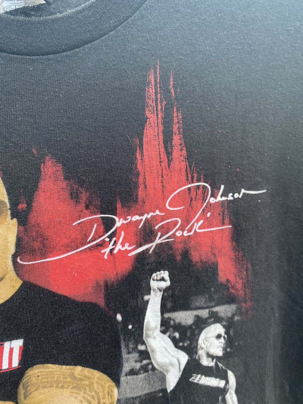 Vintage × WWE Vtg Dwayne Johnson The Rock WWE Tshirt Size US XXL / EU 58 / 5 - 4 Thumbnail