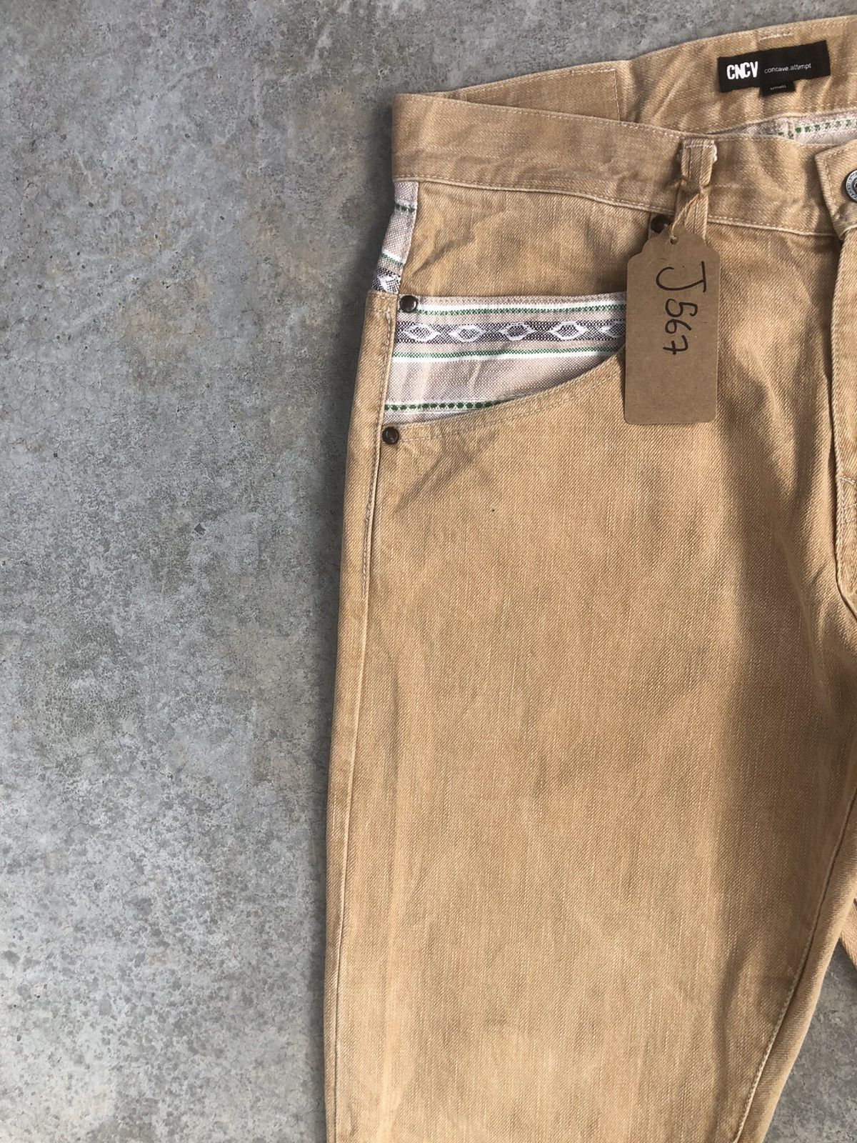 Japanese Brand Japanese Concave attempt Blanket Navajo Boro Denim Size US 31 - 4 Thumbnail