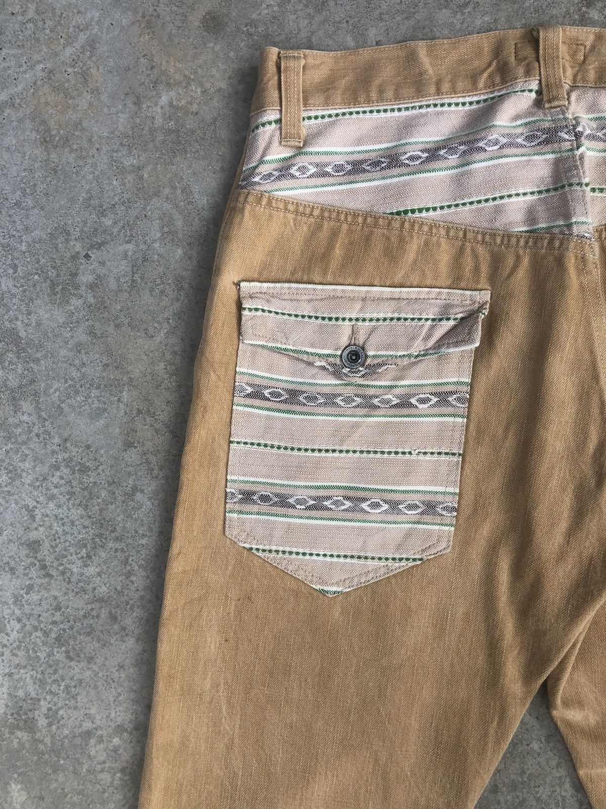 Japanese Brand Japanese Concave attempt Blanket Navajo Boro Denim Size US 31 - 9 Thumbnail