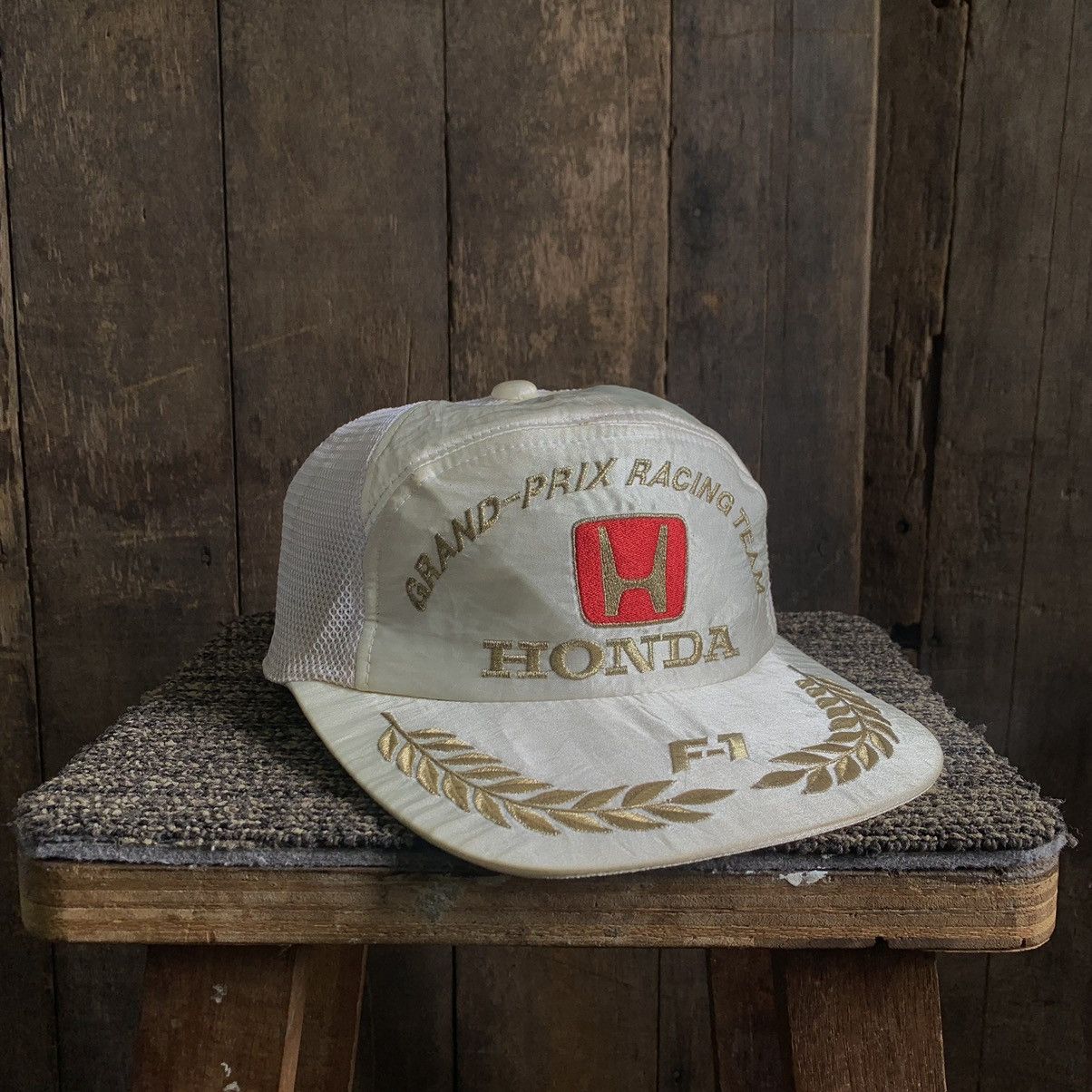 image of Vintage Honda F1 Grandprix Racing Team Hat in White, Men's