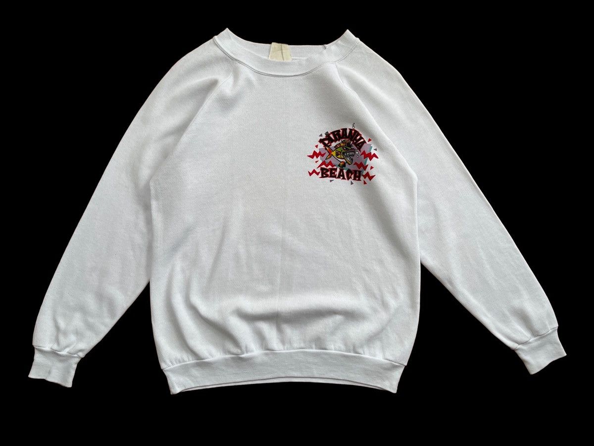 Vintage 1987 Surf And Street Piranha Beach Sweatshirt Size US S / EU 44-46 / 1 - 7 Thumbnail