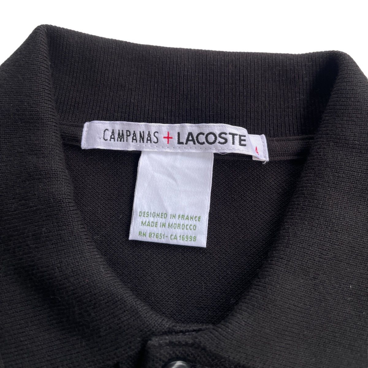 Lacoste Campanas X Lacoste Limited Edition Black Polos Shirt Size US M / EU 48-50 / 2 - 3 Thumbnail