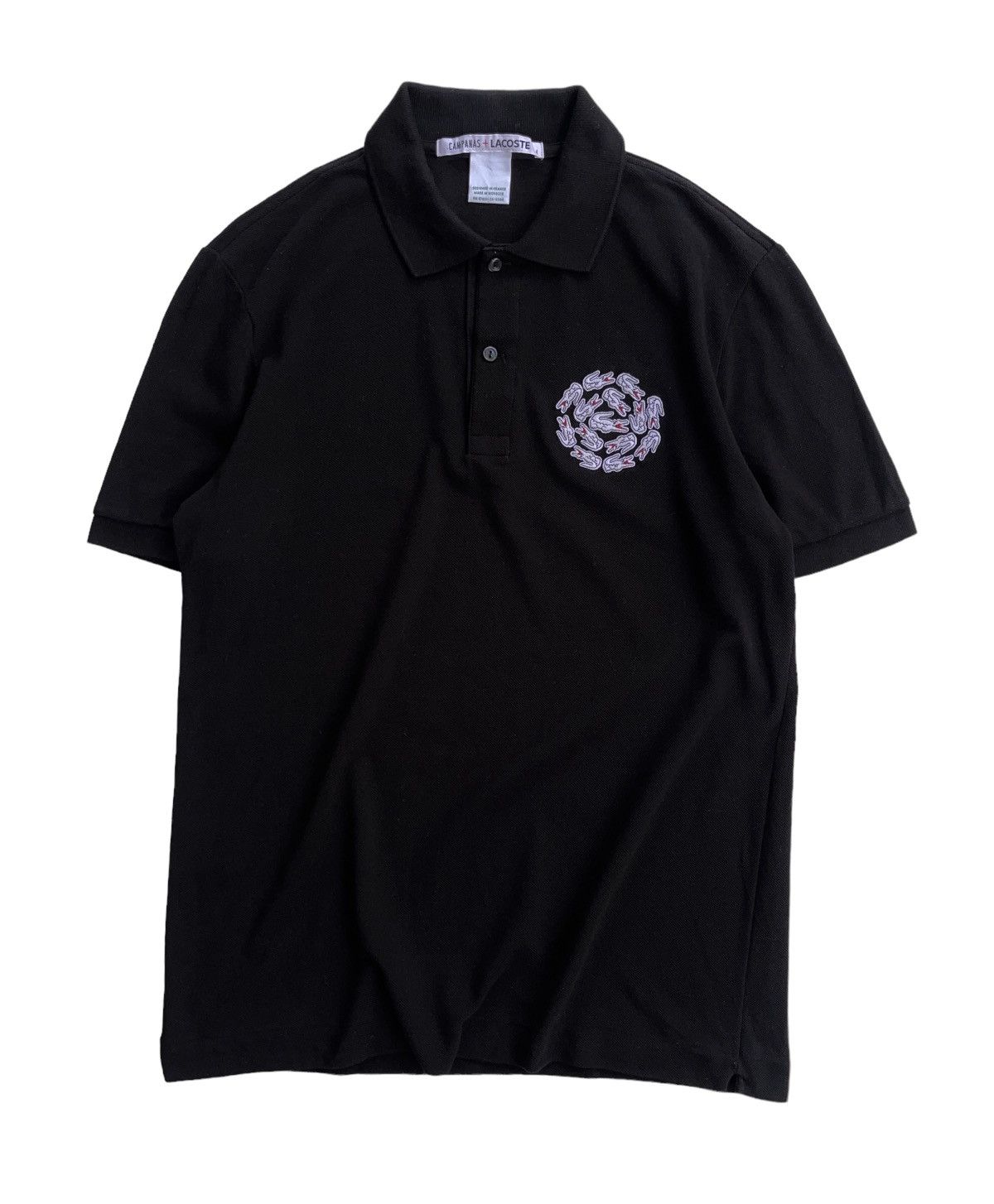 Campanas X Lacoste Limited Edition Black Polos Shirt