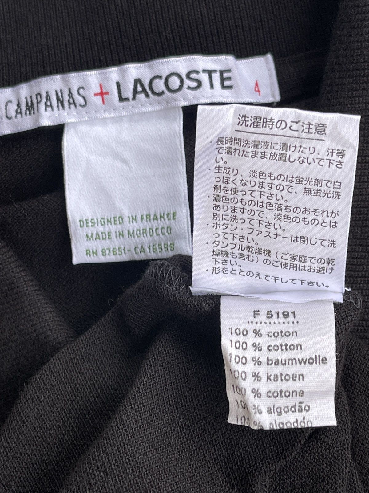 Lacoste Campanas X Lacoste Limited Edition Black Polos Shirt Size US M / EU 48-50 / 2 - 6 Thumbnail
