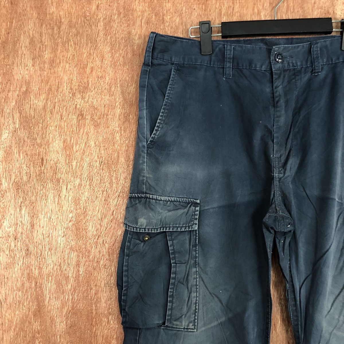 Faded Glory DLL GU Japan Blue faded Multipocket Cargo Pants #c653 Size US 32 / EU 48 - 5 Thumbnail