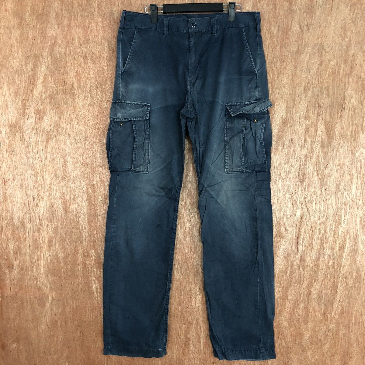 Faded Glory DLL GU Japan Blue faded Multipocket Cargo Pants #c653 Size US 32 / EU 48 - 1 Thumbnail