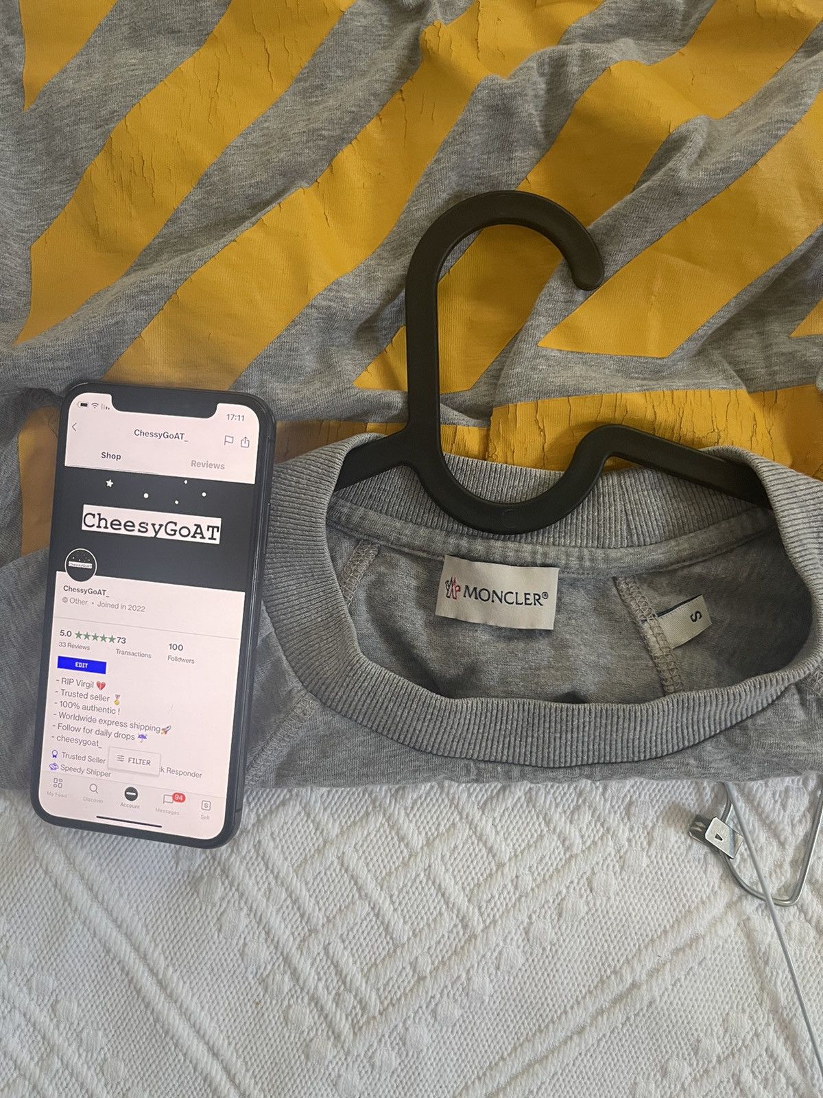 Moncler × Off-White Off white x Moncler TEE Size US S / EU 44-46 / 1 - 7 Thumbnail