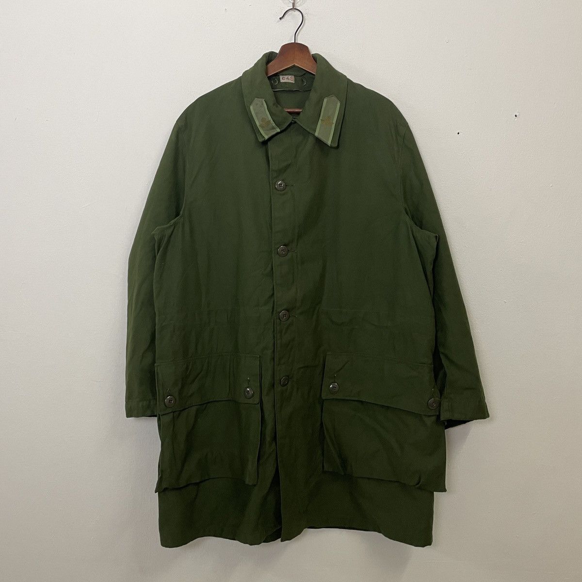 Vintage Vtg 70s Swedish Military Smock Jacket C46 Field Coat Army Size US XXL / EU 58 / 5 - 1 Thumbnail