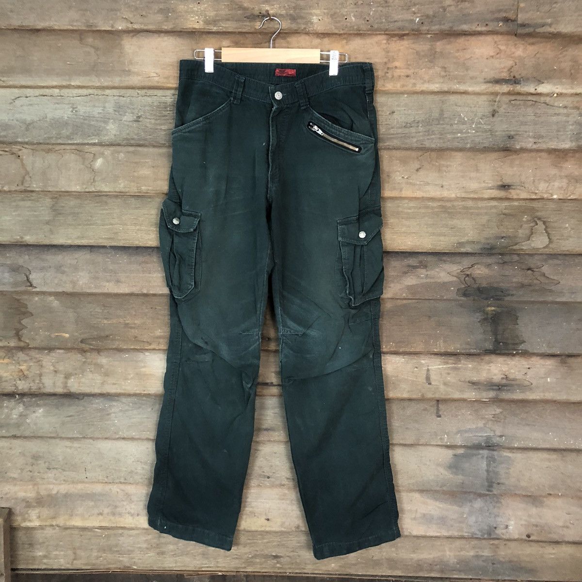 image of Faded Glory Dogman Faded Tactical Worker Streetwear Cargo Pants 7047 in Green Blue, Men's (Size 31)