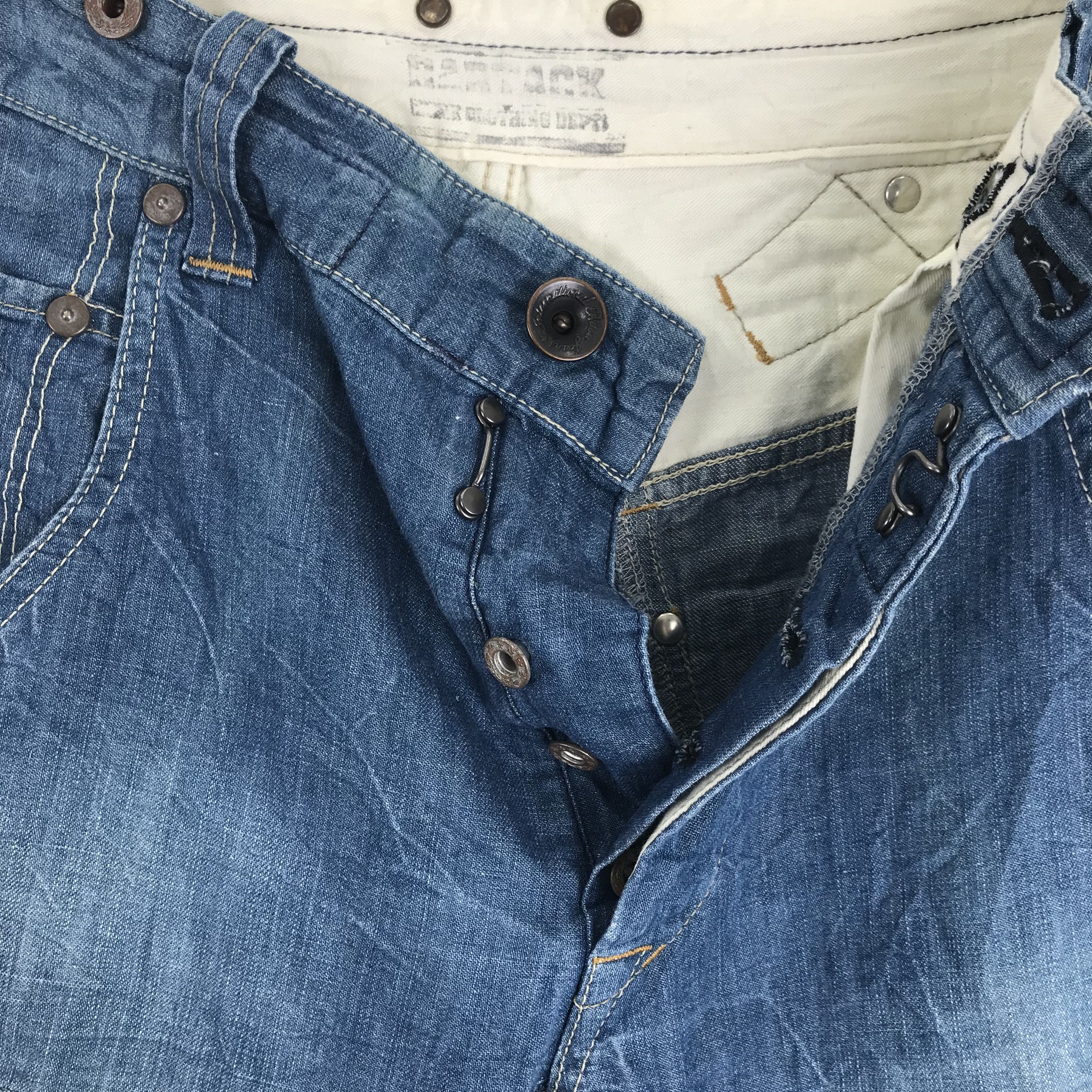 Japanese Brand × Vintage X107 rare 90s BARTACK japan workwear distressed cargo denim Size US 34 / EU 50 - 5 Thumbnail