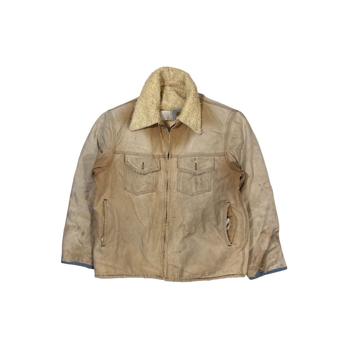 Carhartt 80s Carhartt Sherpa Lined Detroit Jacket Size US M / EU 48-50 / 2 - 1 Thumbnail