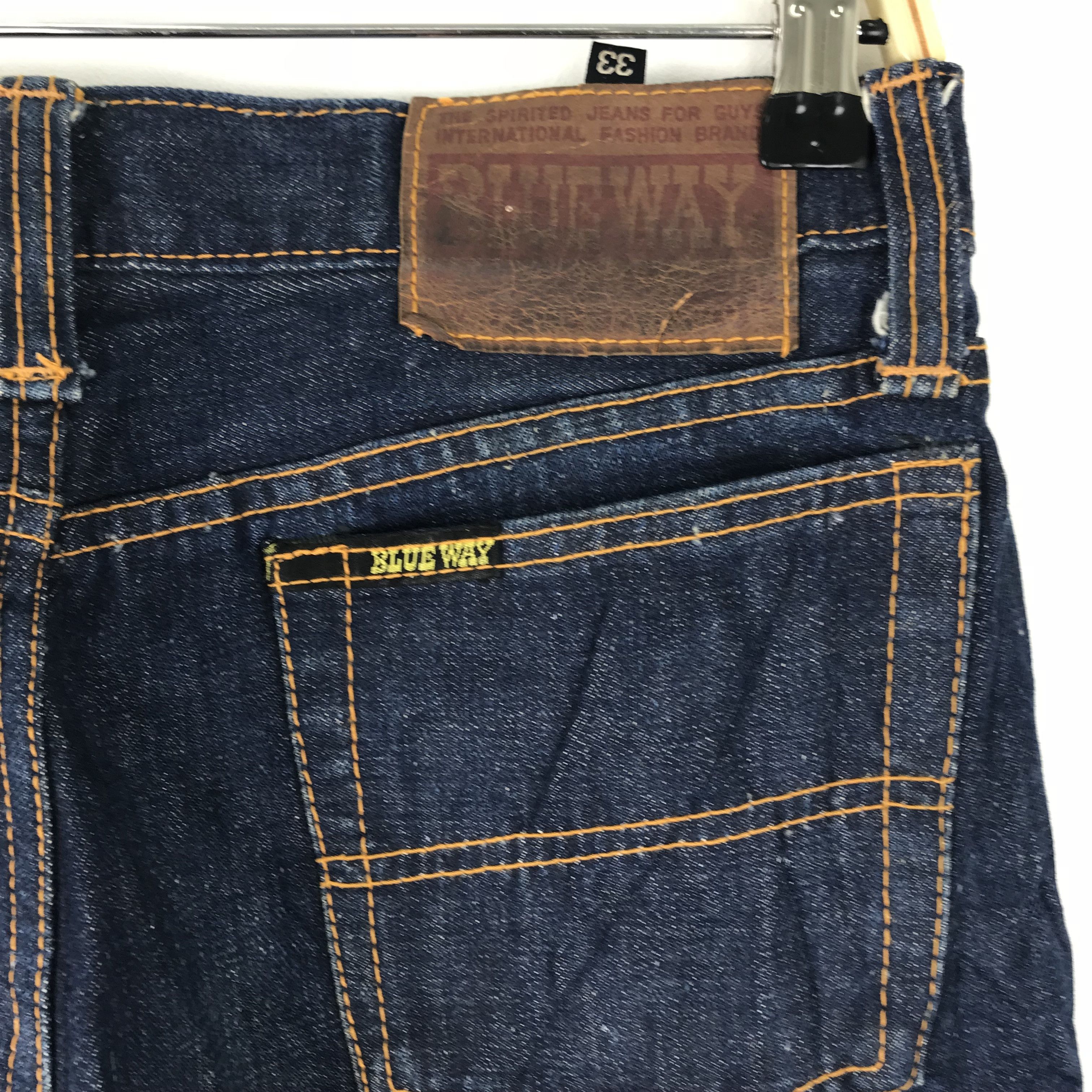 Blue Blue Japan × Vintage X109 VTG BLUE WAY JAPANESE BLUE INDIGO bootcut FLARED DENIM Size US 31 - 3 Thumbnail