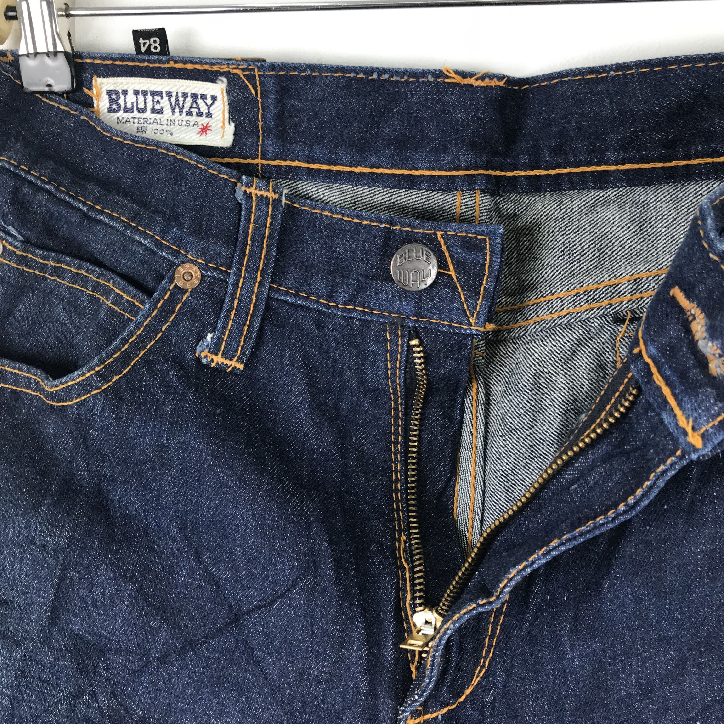 Blue Blue Japan × Vintage X109 VTG BLUE WAY JAPANESE BLUE INDIGO bootcut FLARED DENIM Size US 31 - 6 Thumbnail