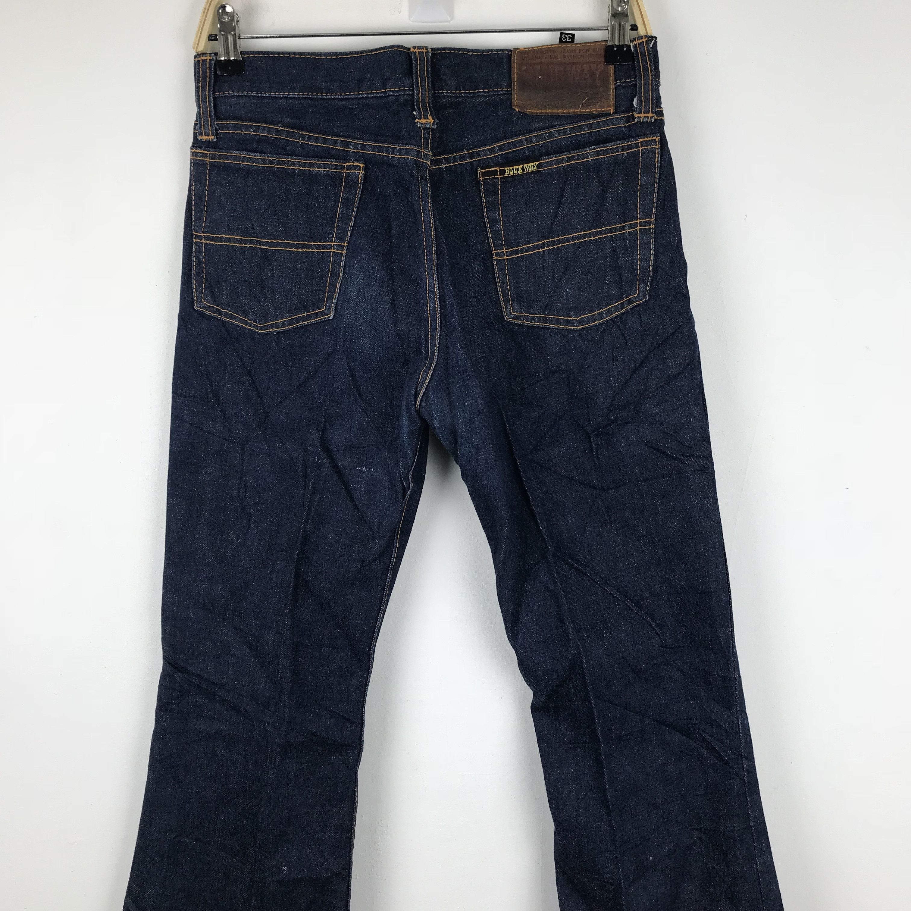 Blue Blue Japan × Vintage X109 VTG BLUE WAY JAPANESE BLUE INDIGO bootcut FLARED DENIM Size US 31 - 2 Thumbnail