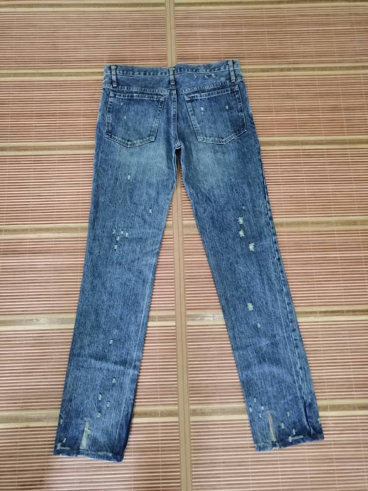 Issey Miyake RARE🔥Tsumori Chisato Blue Distressed Denim Size US 32 / EU 48 - 2 Thumbnail