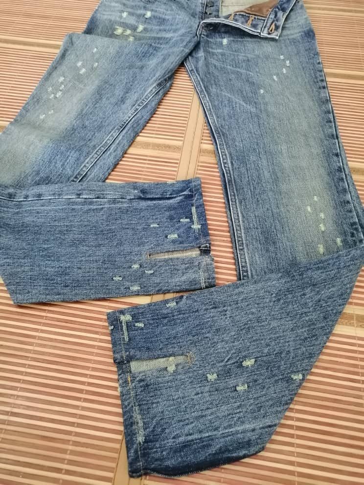 Issey Miyake RARE🔥Tsumori Chisato Blue Distressed Denim Size US 32 / EU 48 - 4 Thumbnail