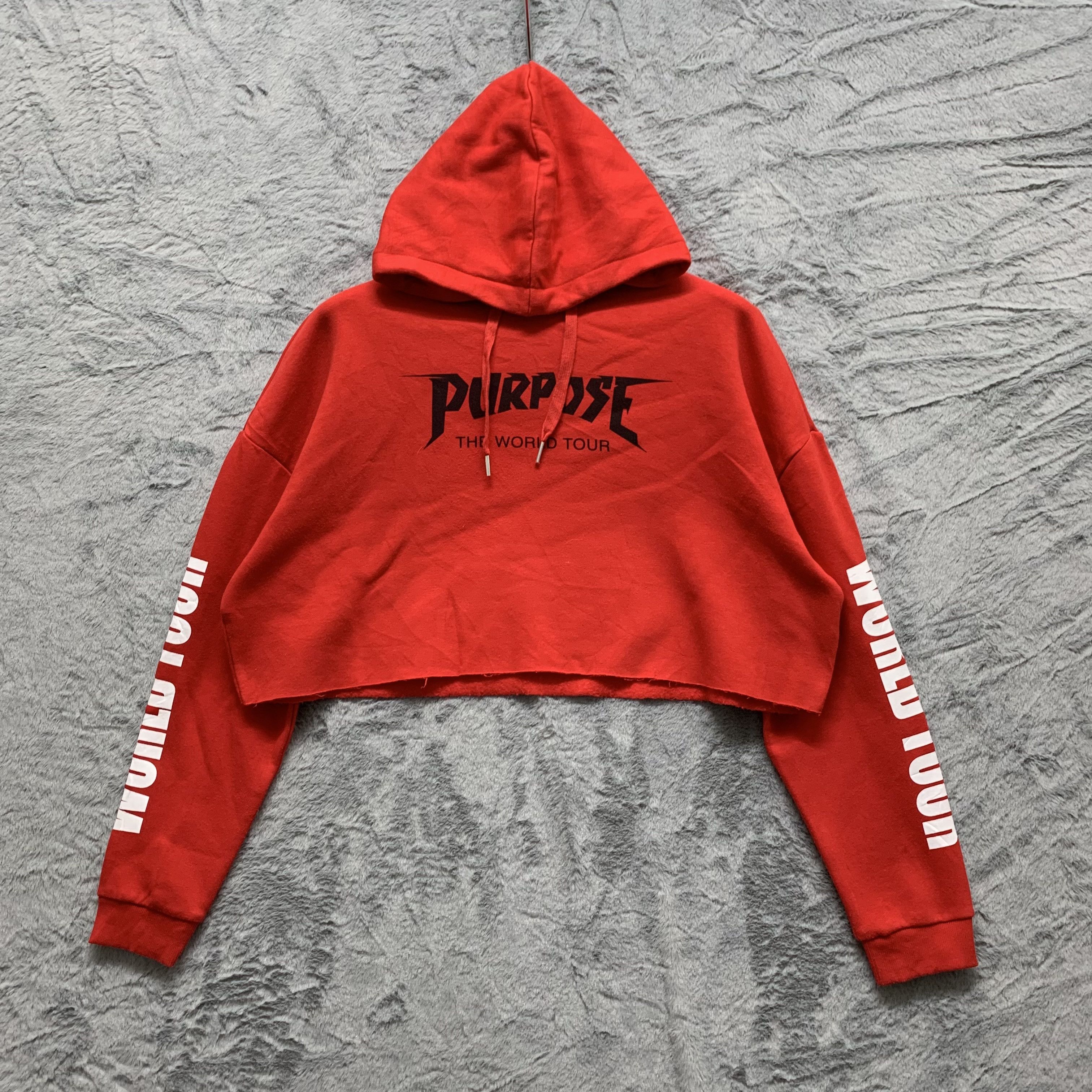 Band Tees Justin Bieber PURPOSE World Tour Cropped Hoodies #4333-150 Size M / US 6-8 / IT 42-44 - 3 Thumbnail