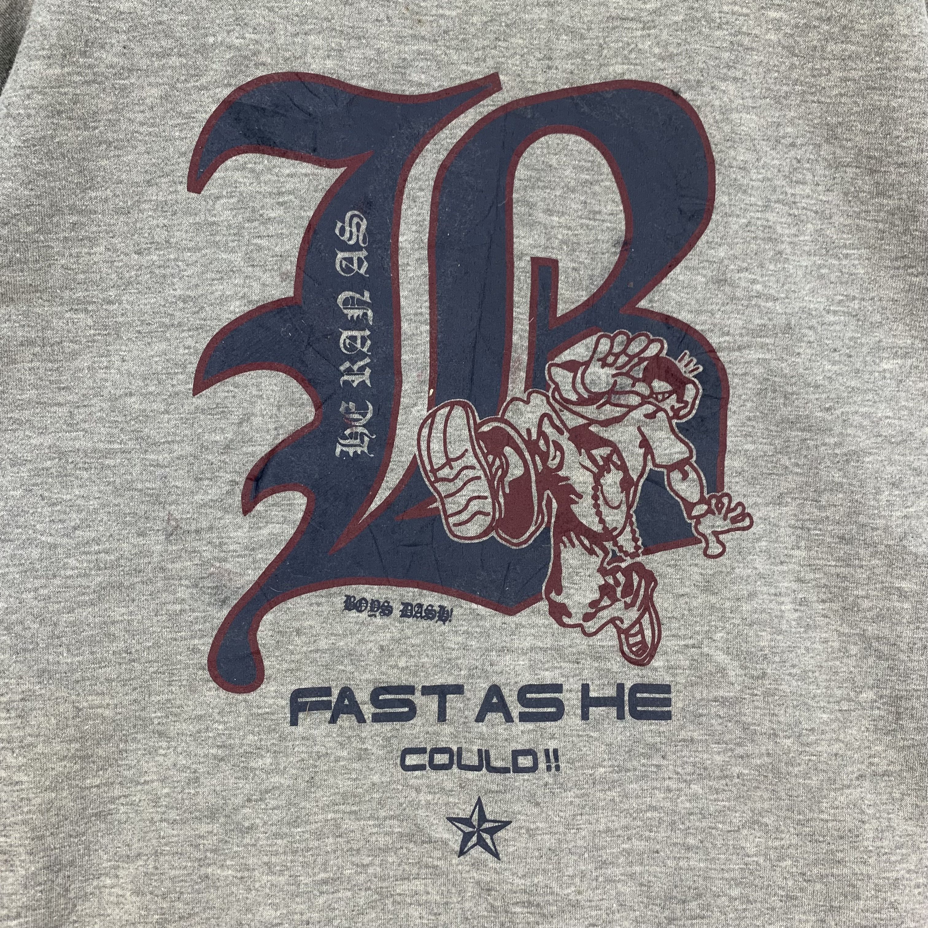 Japanese Brand Oblo Design He Ran As Fast As He Could!!! Hoodies #4240-147 Size US M / EU 48-50 / 2 - 2 Thumbnail
