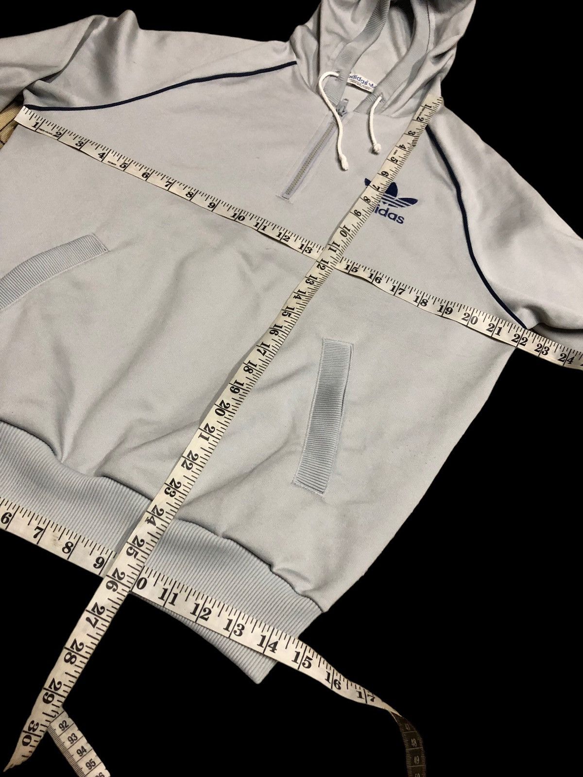 Adidas 80s HALF ZIPPER HOODED ADIDAS Size US L / EU 52-54 / 3 - 6 Thumbnail