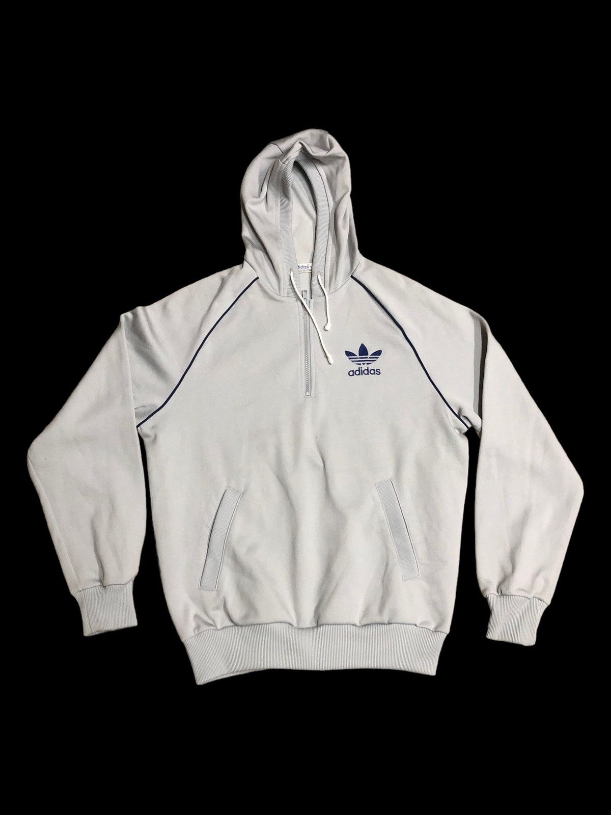 Adidas 80s HALF ZIPPER HOODED ADIDAS Size US L / EU 52-54 / 3 - 1 Thumbnail