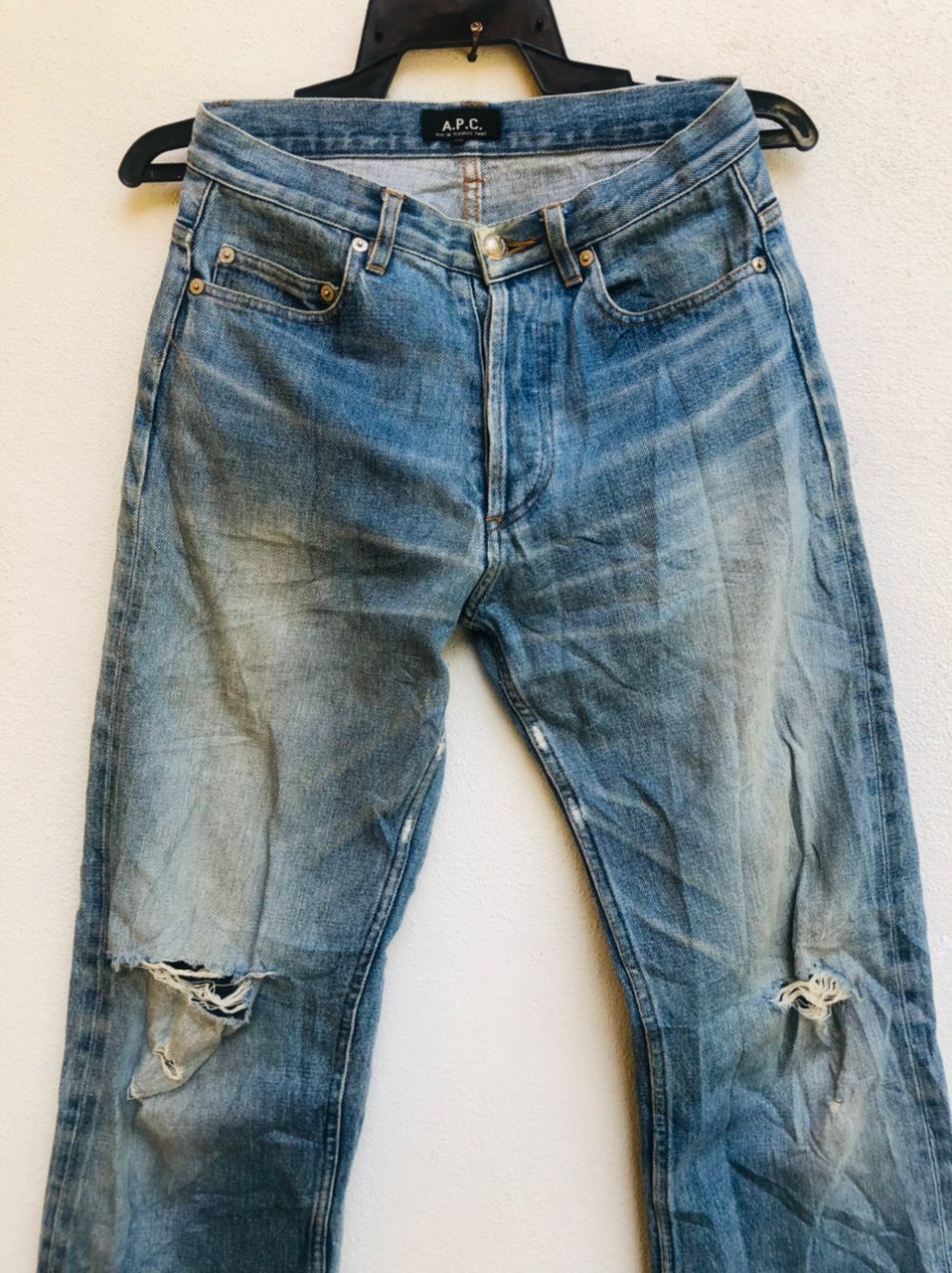 A.P.C. × Vintage Vintage A.P.C Distressed Designer Fashion Style Size US 28 / EU 44 - 3 Thumbnail