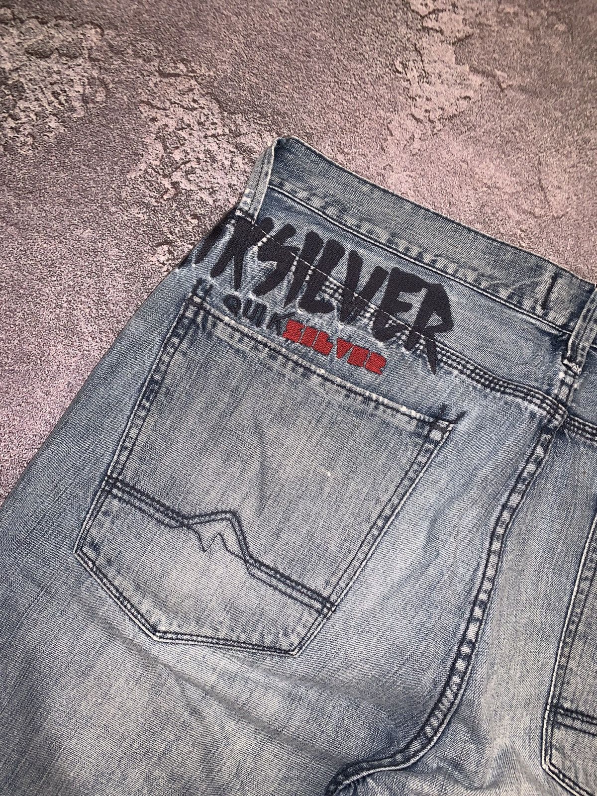 Quicksilver × Quiksilver Vintage quiksilver L denim blue cargo shorts 🩳 surfing style Size US 34 / EU 50 - 5 Thumbnail