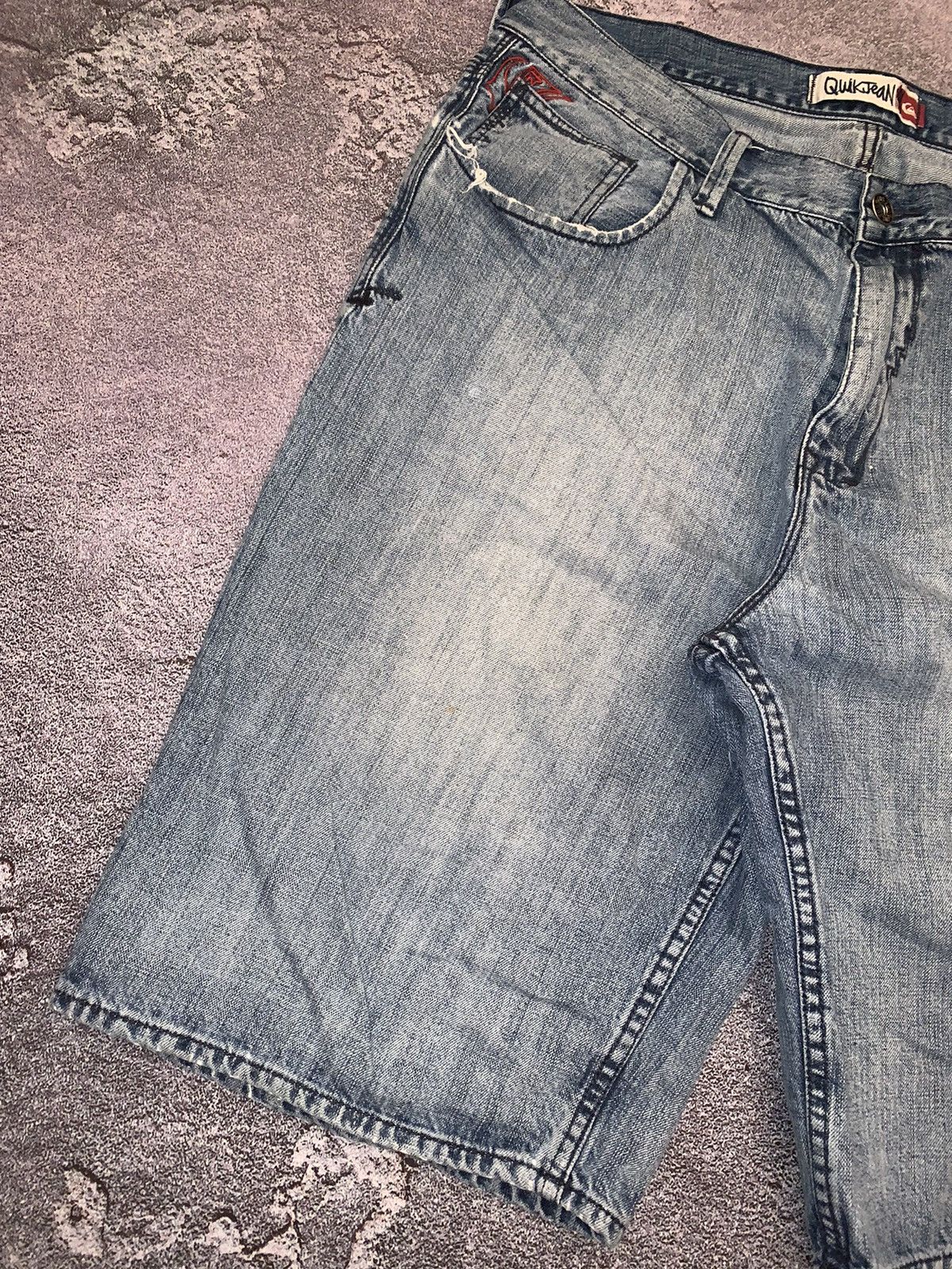 Quicksilver × Quiksilver Vintage quiksilver L denim blue cargo shorts 🩳 surfing style Size US 34 / EU 50 - 8 Thumbnail