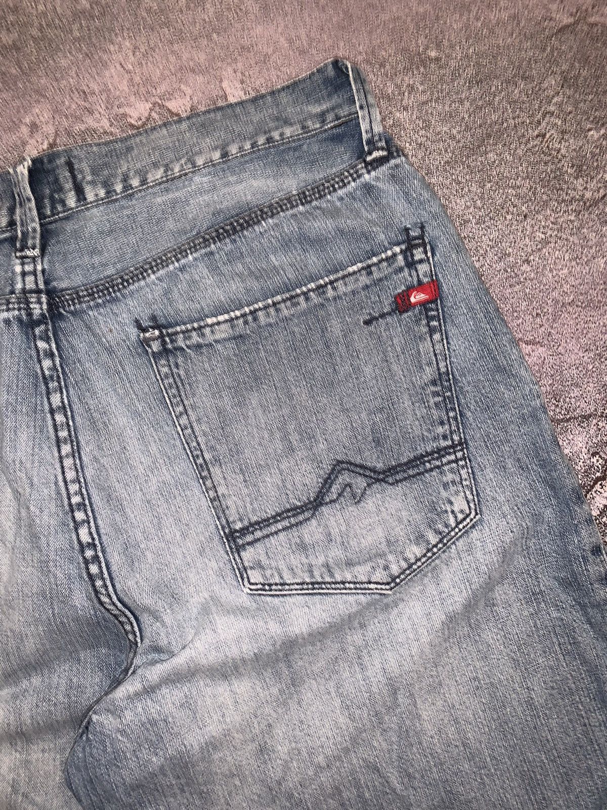Quicksilver × Quiksilver Vintage quiksilver L denim blue cargo shorts 🩳 surfing style Size US 34 / EU 50 - 6 Thumbnail